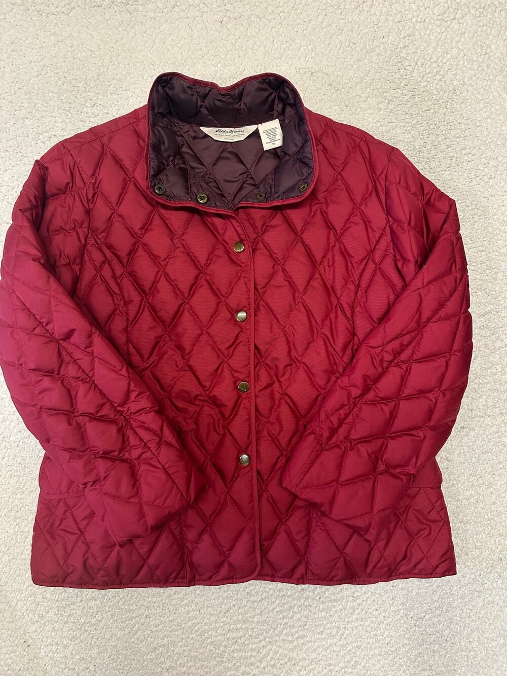 Eddie Bauer Womens Diamond Quilted Puffer 550 Down Jacket Size XL